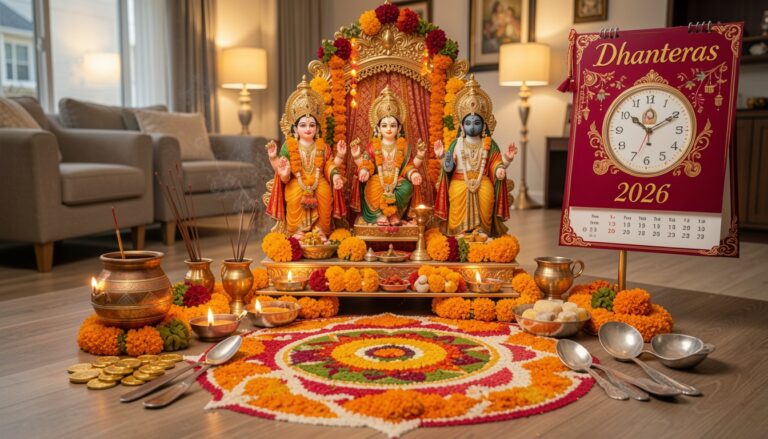 Dhanteras 2026: Date, Puja Muhurat, Rituals & Significance Complete USA Guide