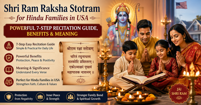 Shri Ram Raksha Stotram for Hindu Families in USA: Powerful 7-Step Recitation Guide, Benefits & Meaning