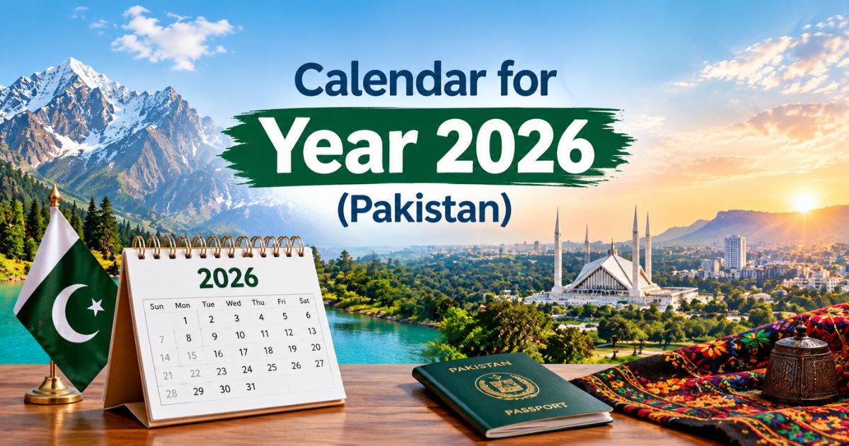 Calendar for Year 2026 (Pakistan)