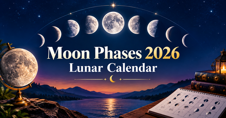 Moon Phases 2026 Lunar Calendar