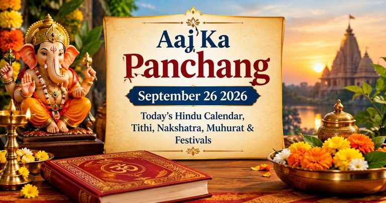 Aaj Ka Panchang September 26 2026: Today’s Hindu Calendar, Tithi, Nakshatra, Muhurat & Festivals