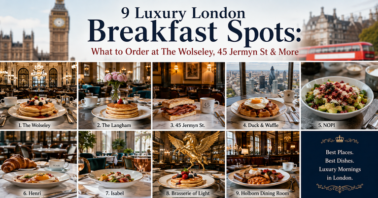 9 Luxury London Breakfast Spots: What to Order at The Wolseley, 45 Jermyn St & More