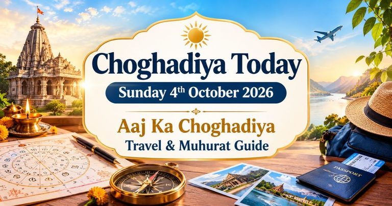 Choghadiya Today Sunday 4th October 2026 Aaj Ka Choghadiya Travel & Muhurat Guide