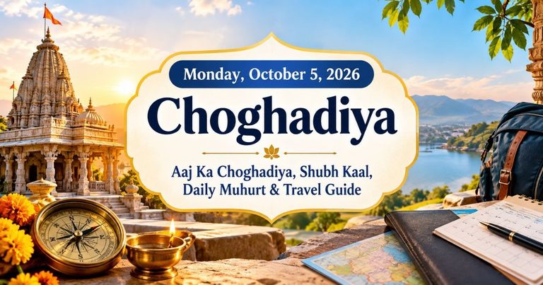 Monday, October 5, 2026 Choghadiya: Aaj Ka Choghadiya, Shubh Kaal, Daily Muhurt & Travel Guide