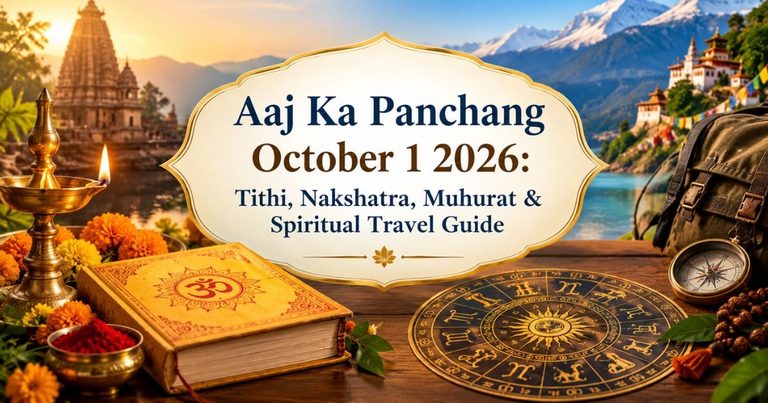 Aaj Ka Panchang October 1 2026: Tithi, Nakshatra, Muhurat & Spiritual Travel Guide