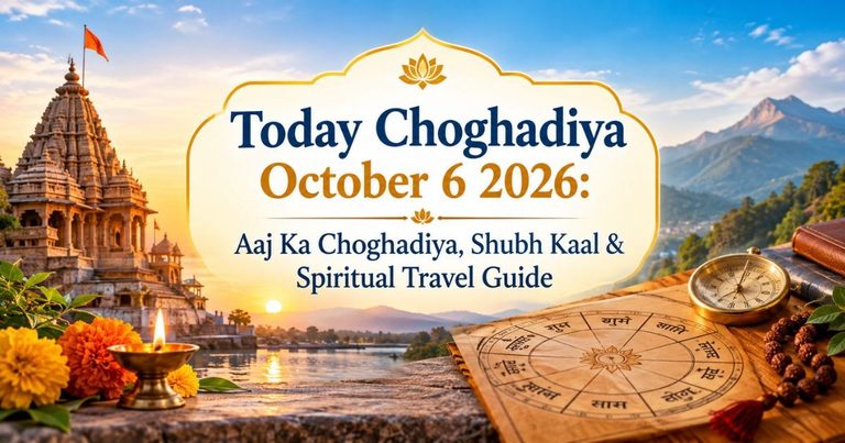 Today Choghadiya October 6 2026: Aaj Ka Choghadiya, Shubh Kaal & Spiritual Travel Guide