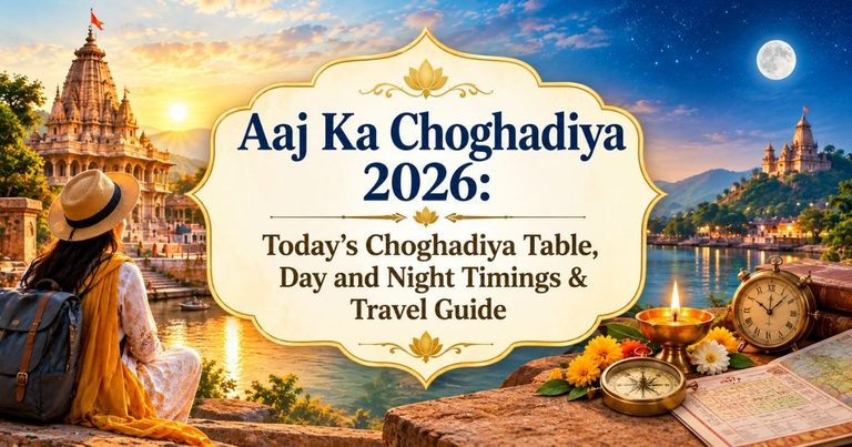 Aaj Ka Choghadiya 2026: Today’s Choghadiya Table, Day and Night Timings & Travel Guide