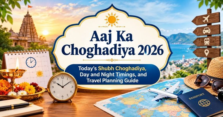 Aaj Ka Choghadiya 2026: Today’s Shubh Choghadiya, Day and Night Timings, and Travel Planning Guide