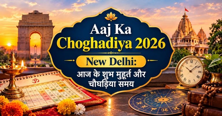 Aaj Ka Choghadiya 2026 New Delhi: आज के शुभ मुहूर्त और चौघड़िया समय