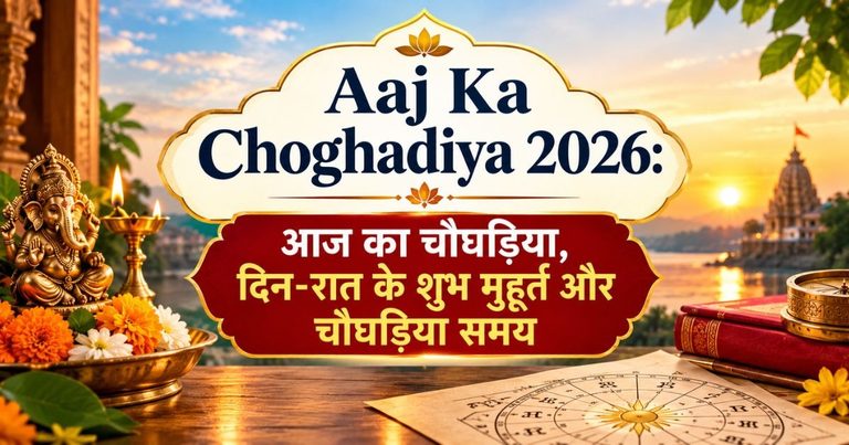 Aaj Ka Choghadiya 2026: आज का चौघड़िया, दिन-रात के शुभ मुहूर्त और चौघड़िया समय