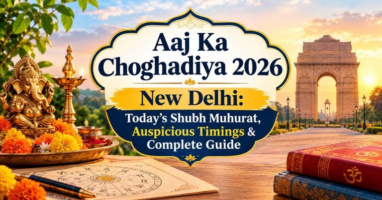 Aaj Ka Choghadiya 2026 New Delhi: Today’s Shubh Muhurat, Auspicious Timings & Complete Guide