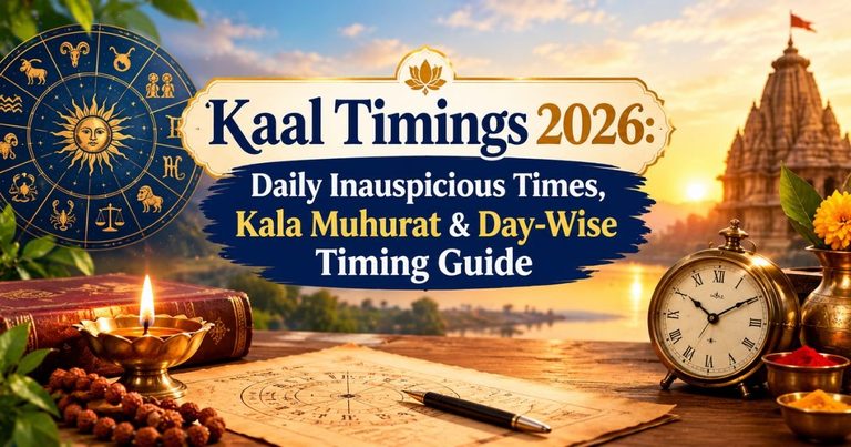 Kaal Timings 2026: Daily Inauspicious Times, Kala Muhurat & Day-Wise Timing Guide