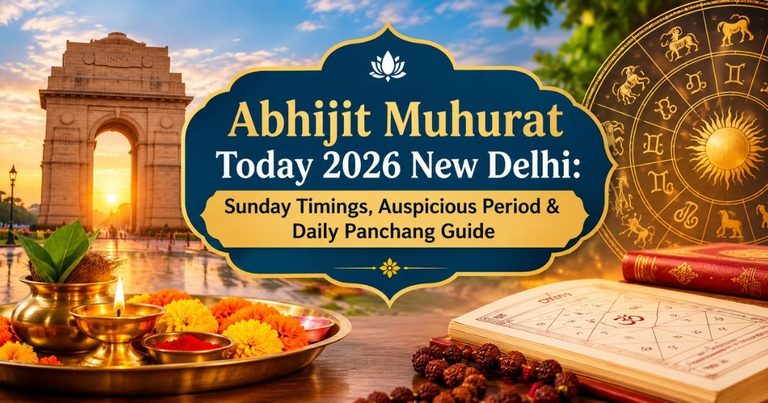 Abhijit Muhurat Today 2026 New Delhi: Sunday Timings, Auspicious Period & Daily Panchang Guide