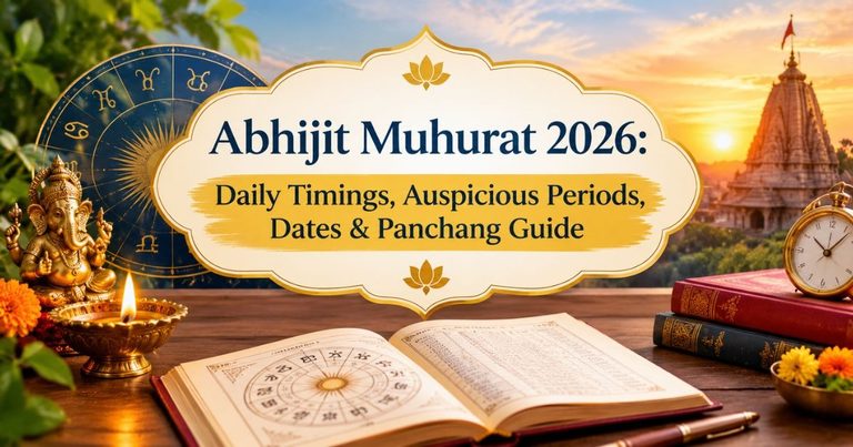 Abhijit Muhurat 2026: Daily Timings, Auspicious Periods, Dates & Panchang Guide